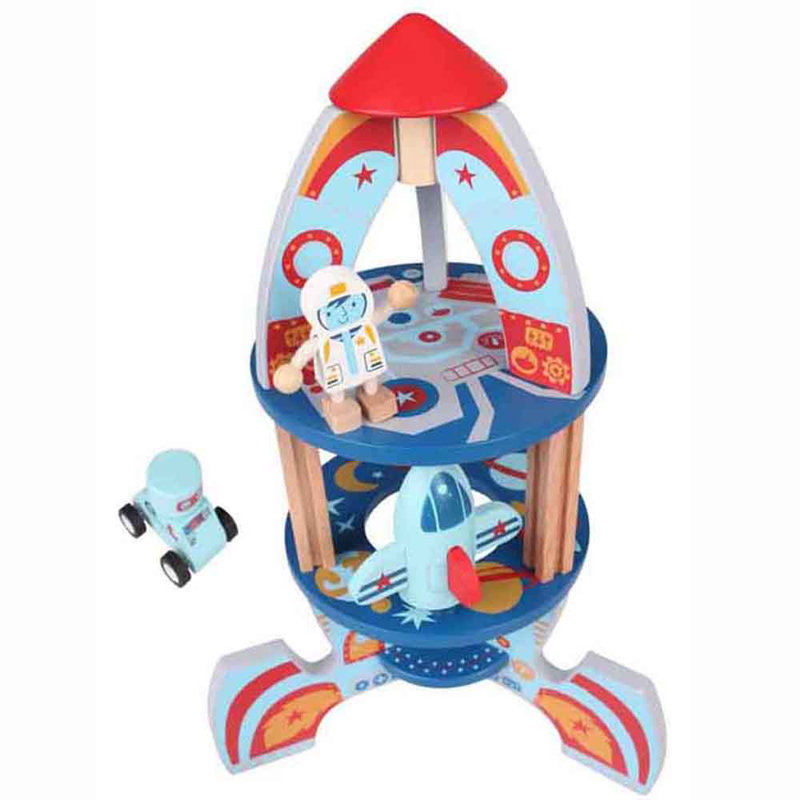 Qpack Kids Wooden Toys Rocket Playset Wayfair.co.uk